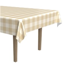 Gold Plaid Table Cover